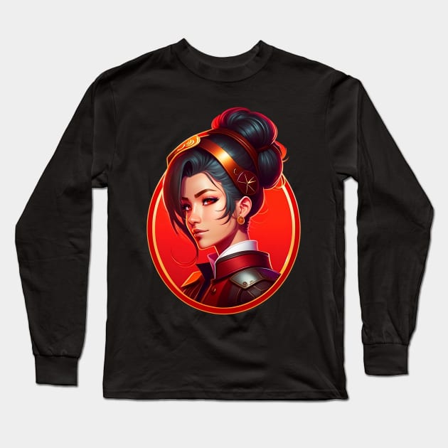 Beautiful steampunk anime girl Long Sleeve T-Shirt by AniMilan Design